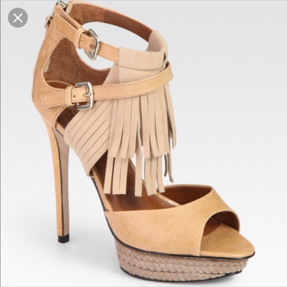 NWOT Leather & Suede Fringe Boutique9 Heels 7 1/2